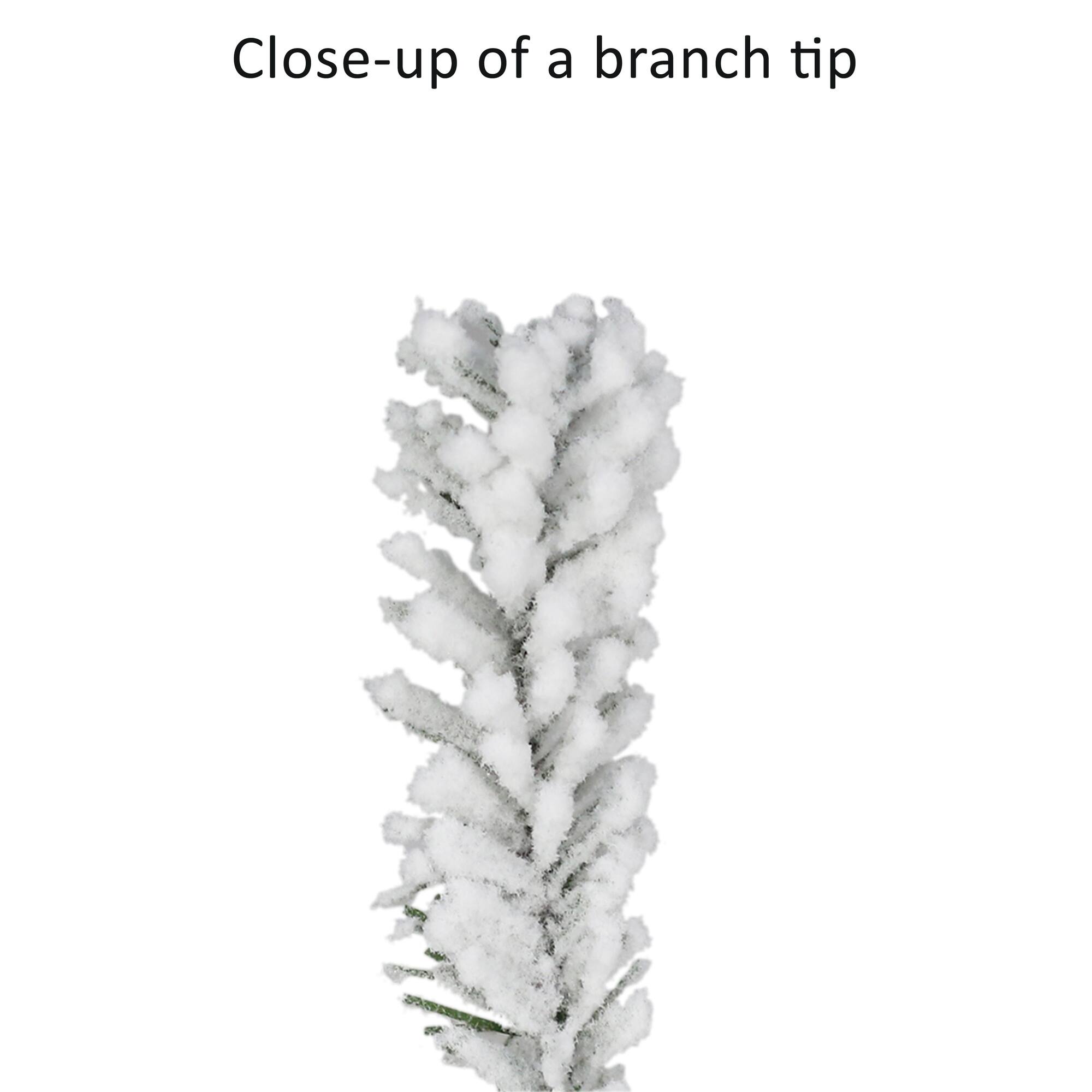 6ft. Pre-Lit Flocked Alpine Artificial Tree, Clear Lights